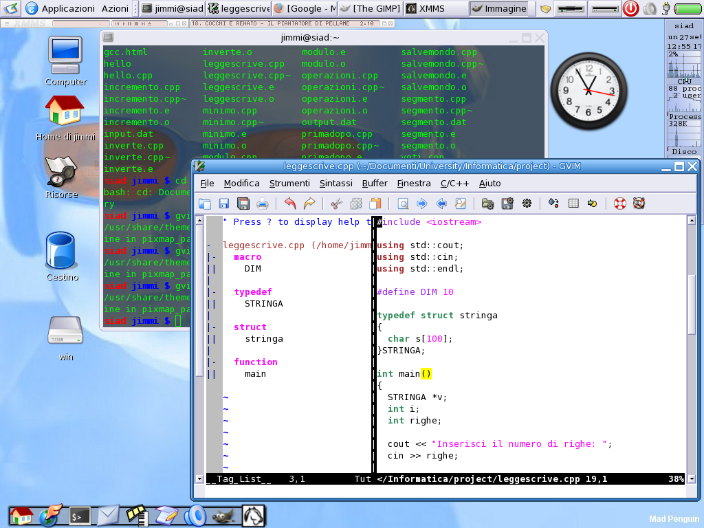 Il desktop al lavoro